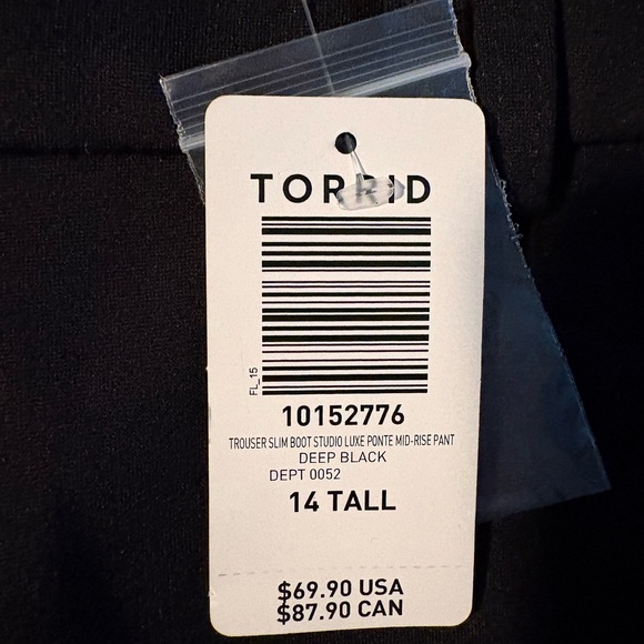 Torrid Black Studio Luxe Trousers - Picture 1 of 6